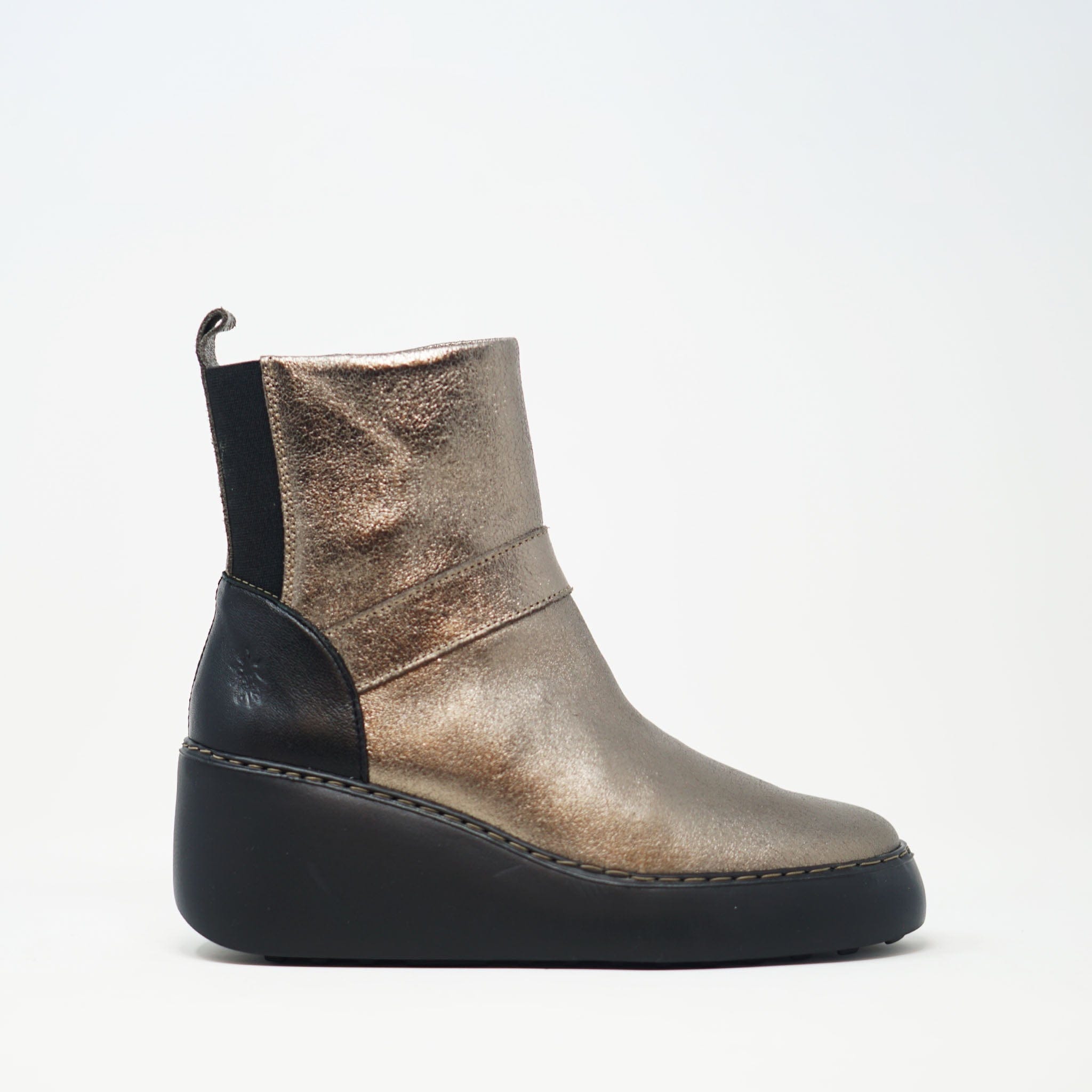 Fly London Doxe Dark Gold Leather Boot