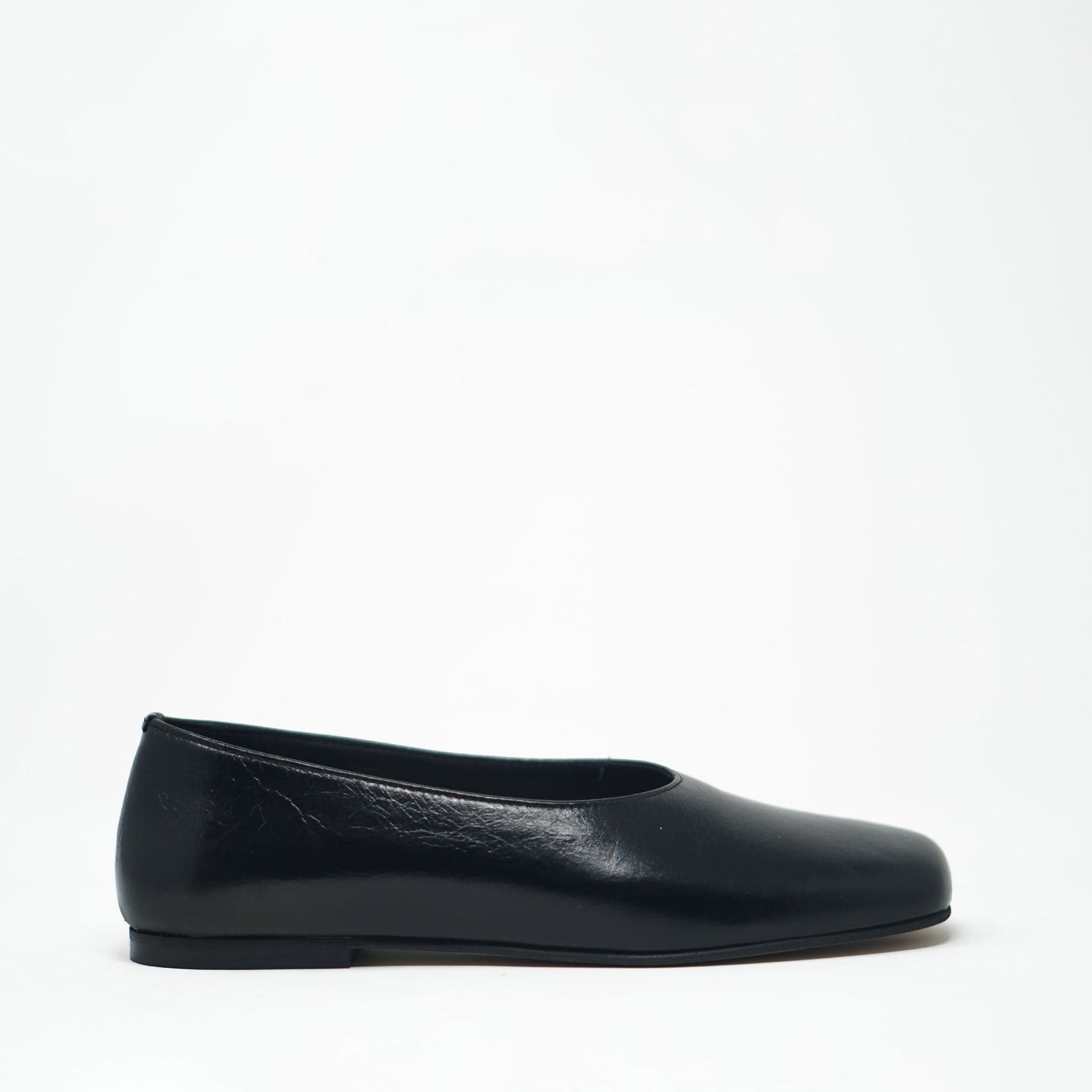 Alohas Edie Black Leather Ballet Flats SHOES  - ZIGZAG Footwear