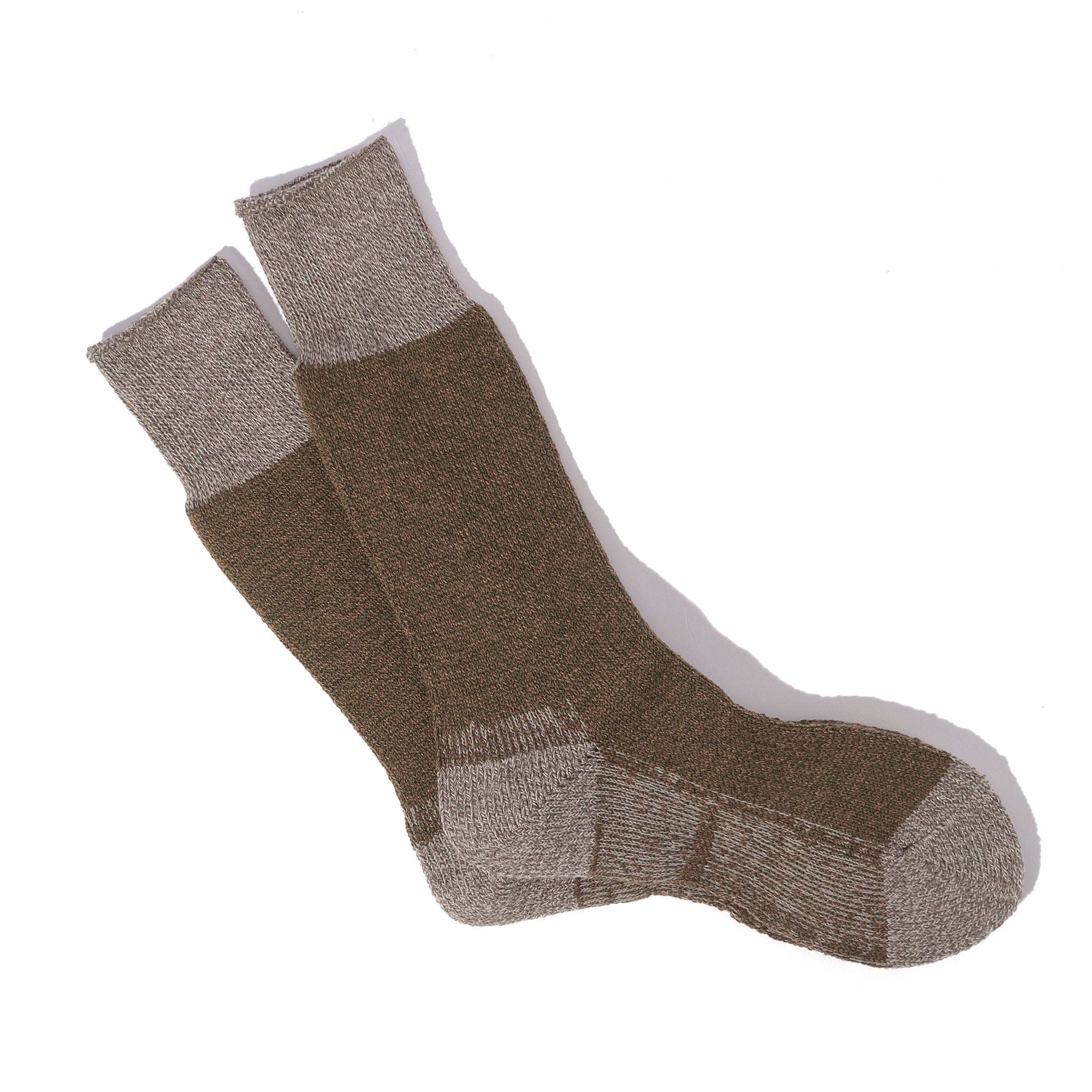 Anonymous Ism Chunky Pile Crew Socks Khaki Socks  - ZIGZAG Footwear