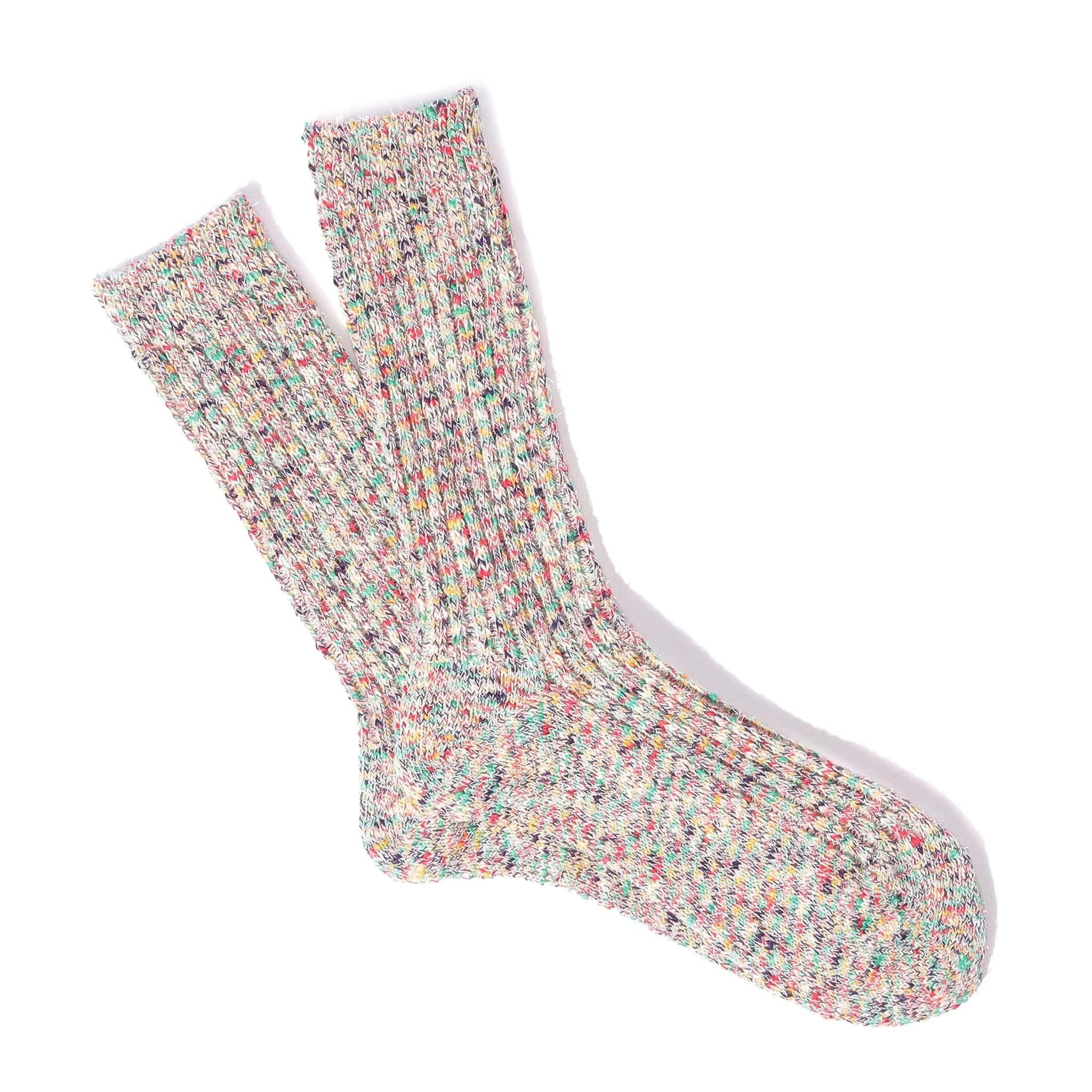 Anonymous Ism Homespun Art Crew Multi M Socks  - ZIGZAG Footwear