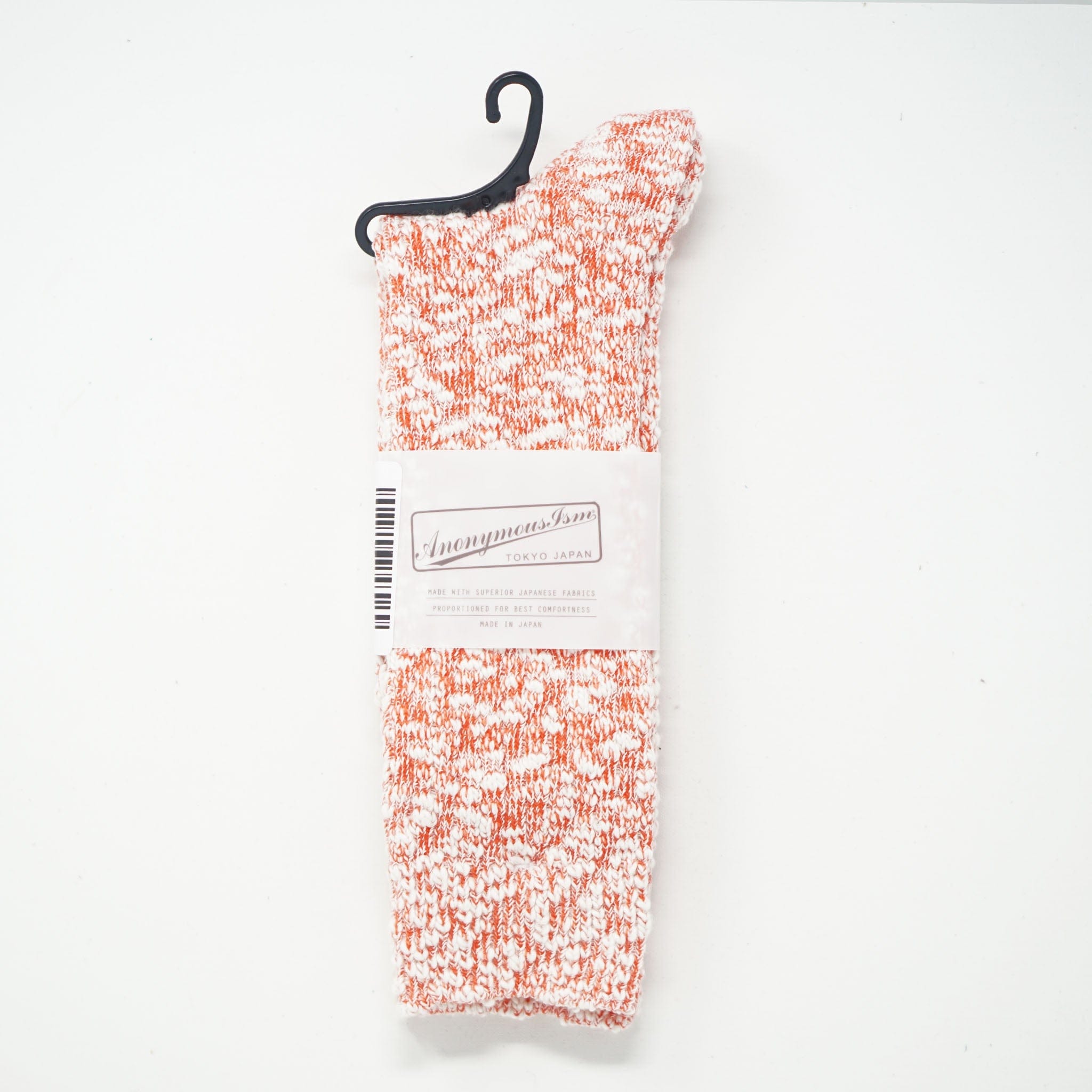 Anonymous Ism Light Slub Crew Socks Orange Socks  - ZIGZAG Footwear