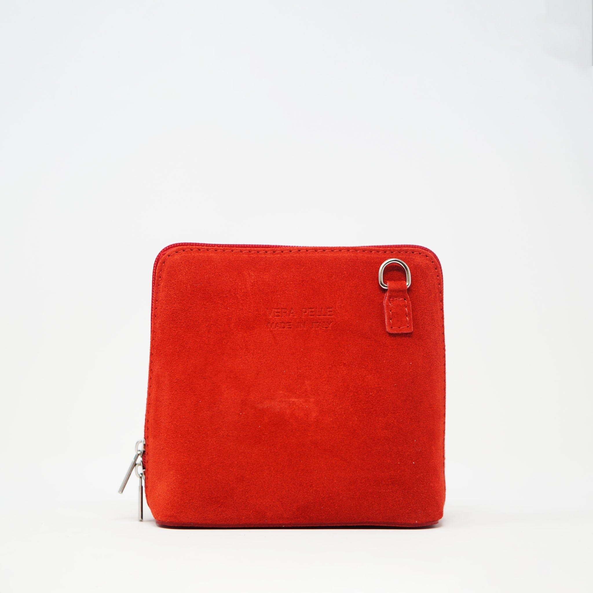 Bagitali V155 Small Suede Shoulder Bag Red BAGS  - ZIGZAG Footwear