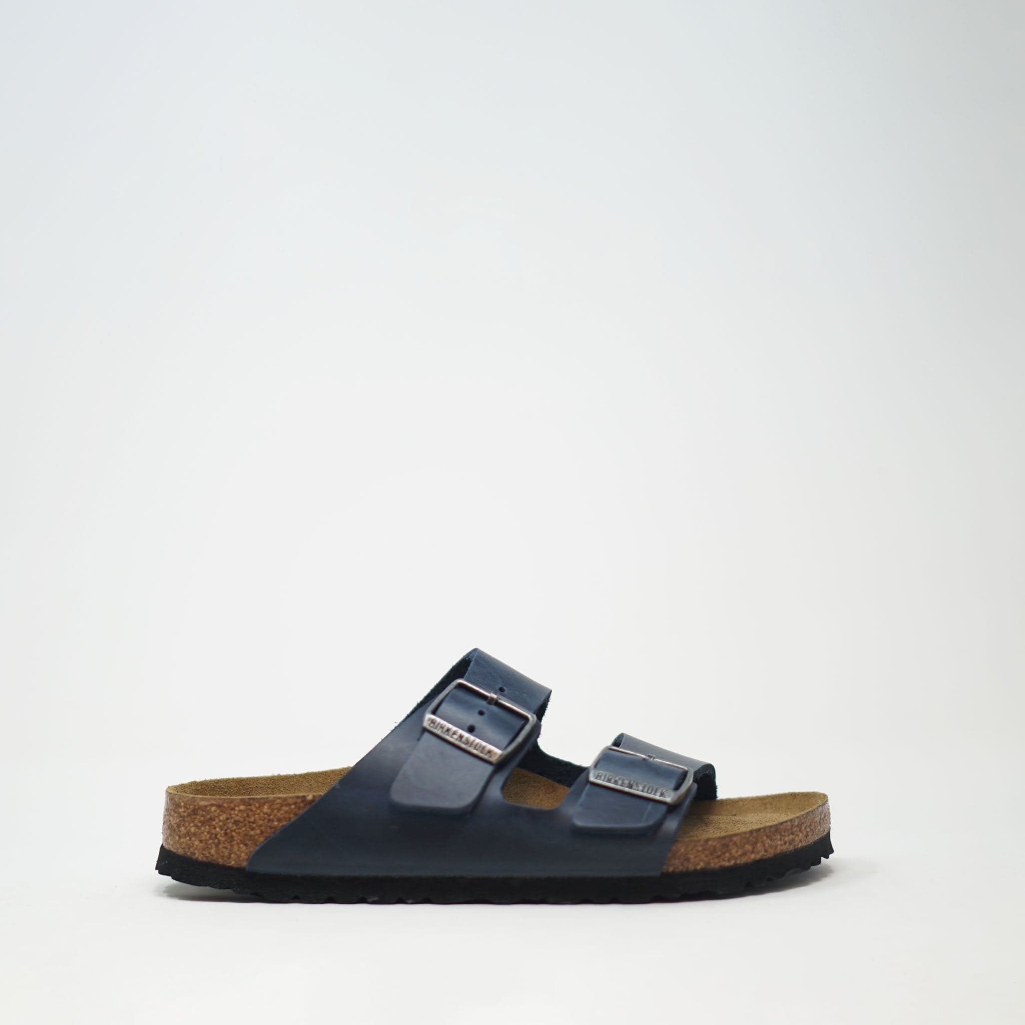 Birkenstock Arizona Narrow Soft Footbed Oiled Leather Blue SANDALS  - ZIGZAG Footwear