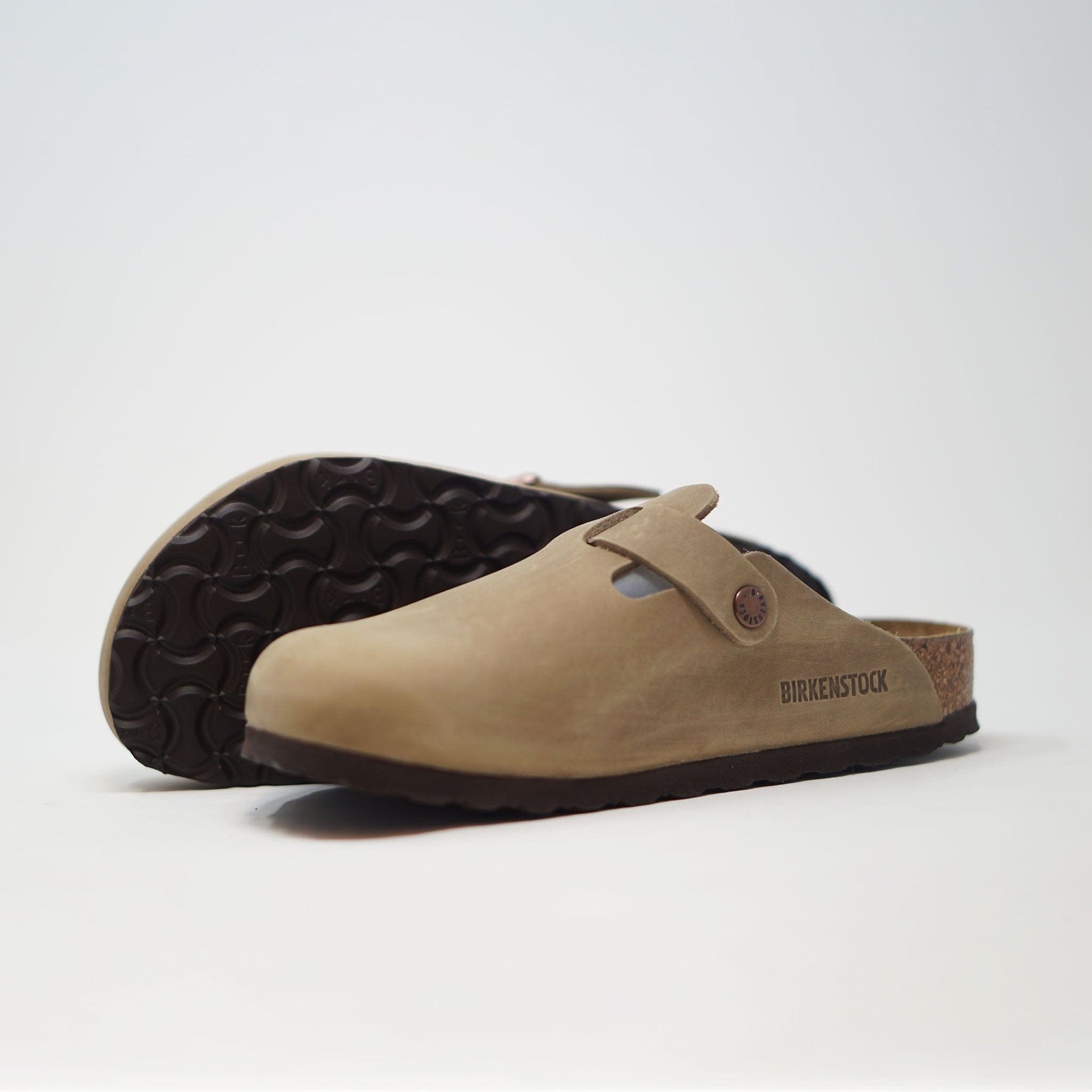 Birkenstock Boston Regular Footbed Oiled Leather Clogs - Tobacco Brown SLIPPERS  - ZIGZAG Footwear