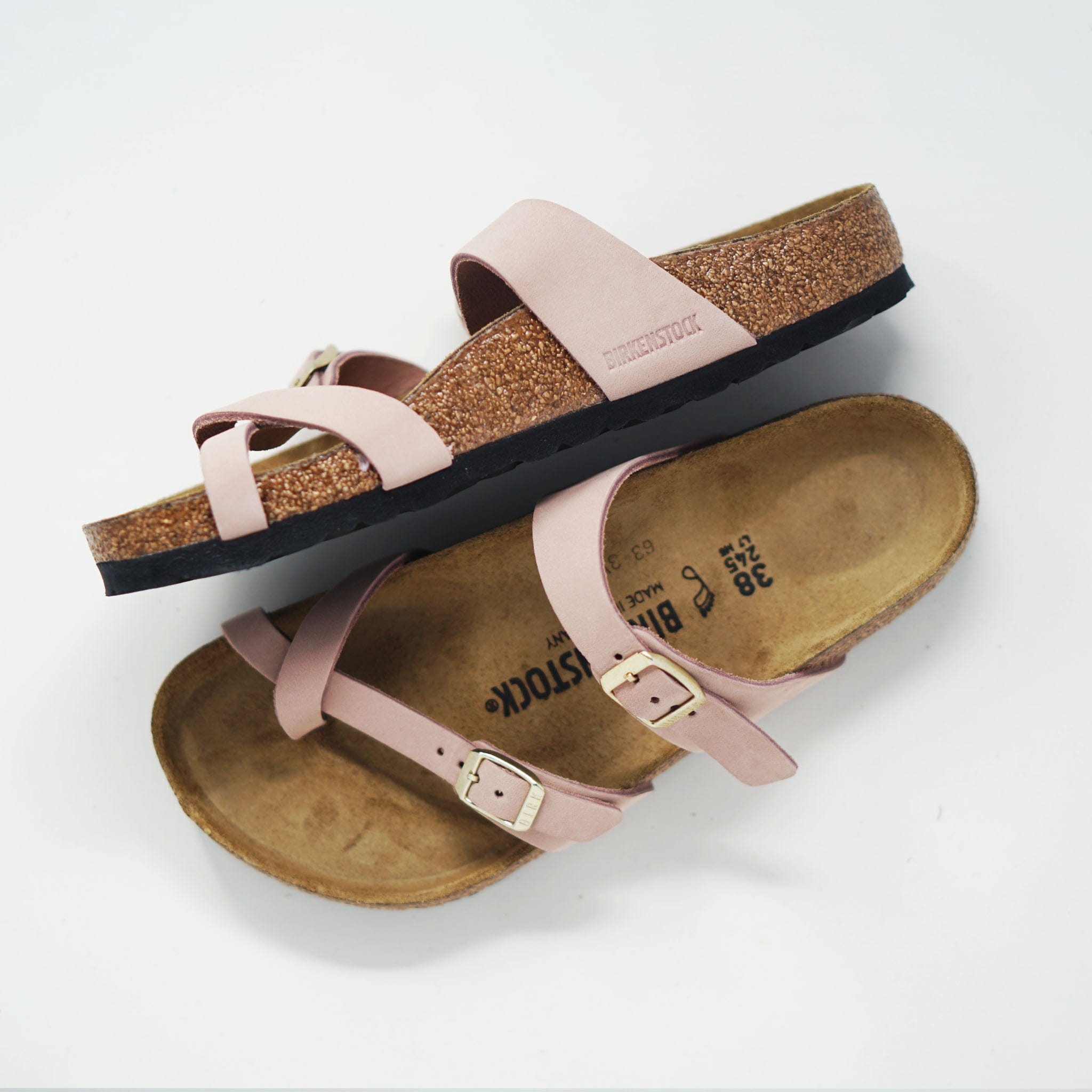 Birkenstock Mayari Regular Footbed Nubuck Soft Pink SANDALS  - ZIGZAG Footwear