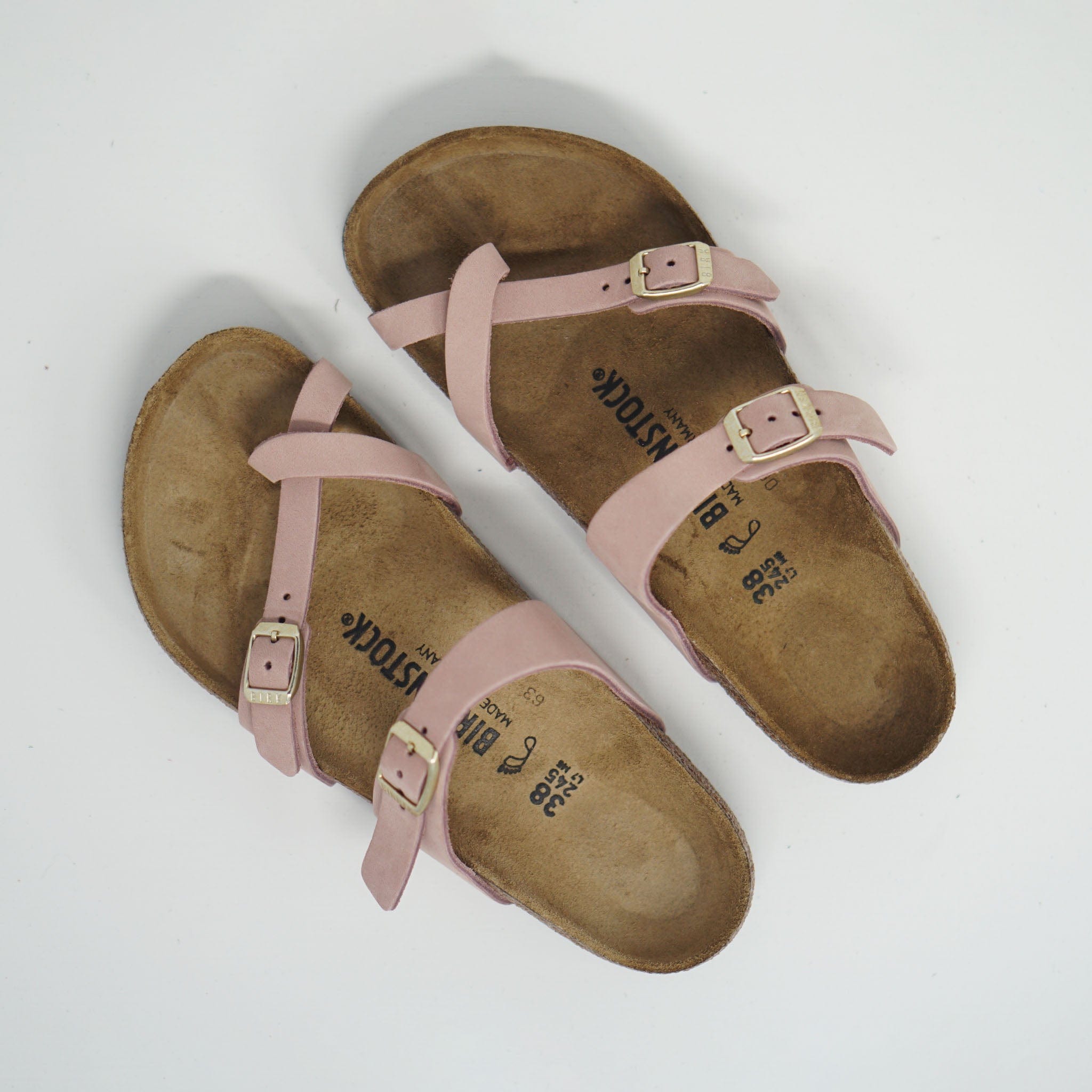 Birkenstock Mayari Regular Footbed Nubuck Soft Pink SANDALS  - ZIGZAG Footwear