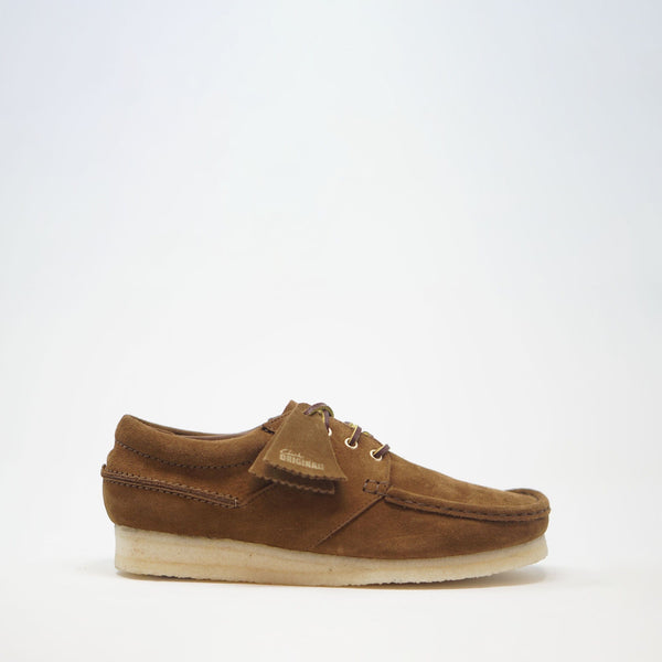 Clarks Originals Mens Wallabee Boat Cola Suede