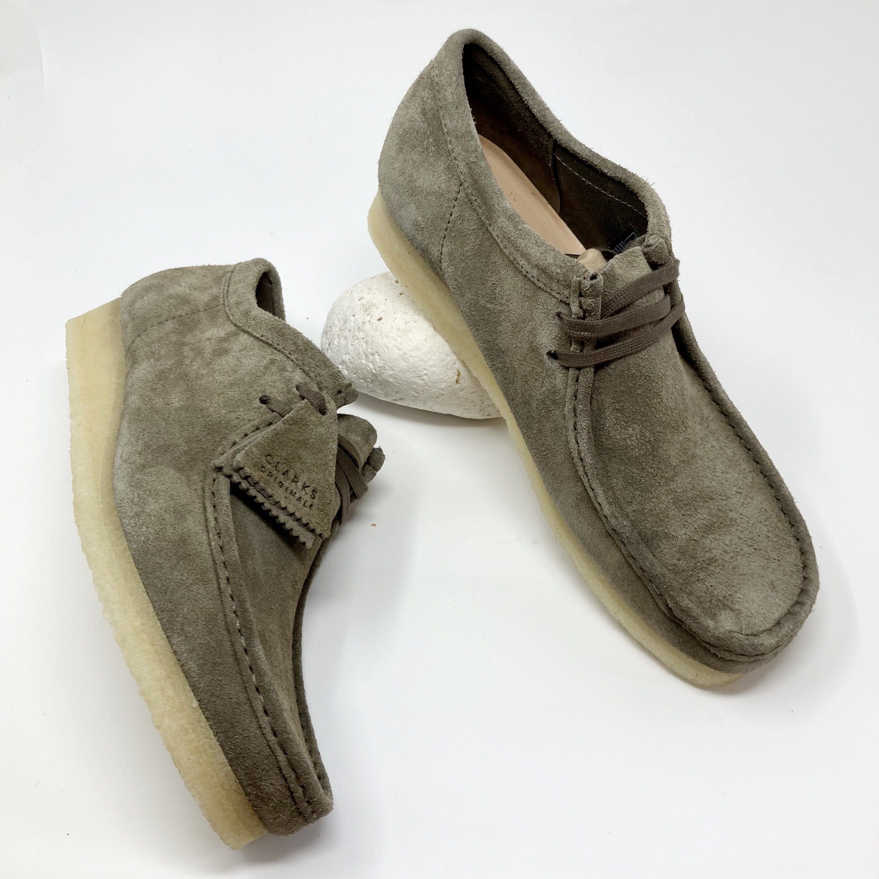 Clarks Originals Mens Wallabee Dark Grey Suede