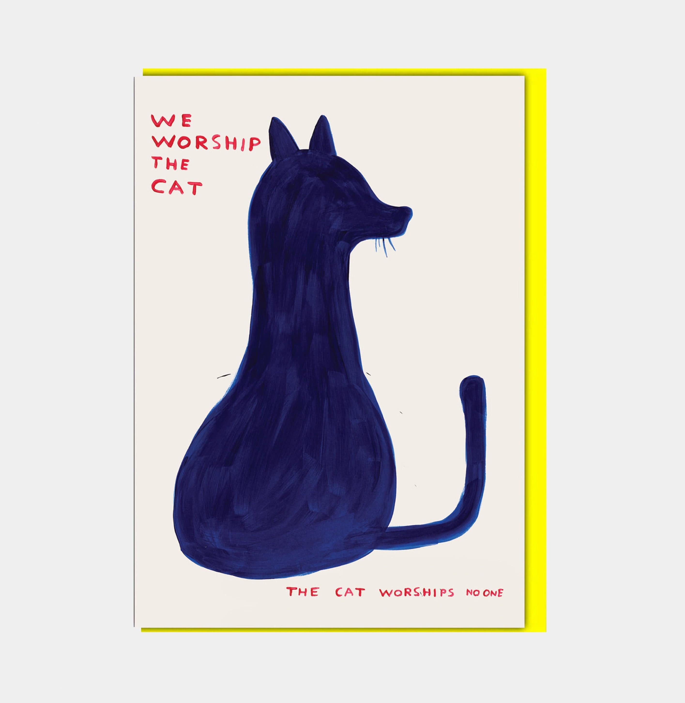 David Shrigley Funny Greetings Card Cat GREETINGS CARDS  - ZIGZAG Footwear