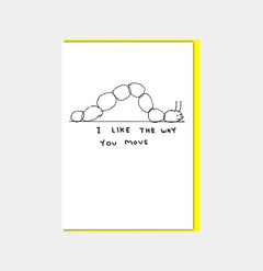 David Shrigley Funny Greetings Card Like The Way You Move GREETINGS CARDS  - ZIGZAG Footwear