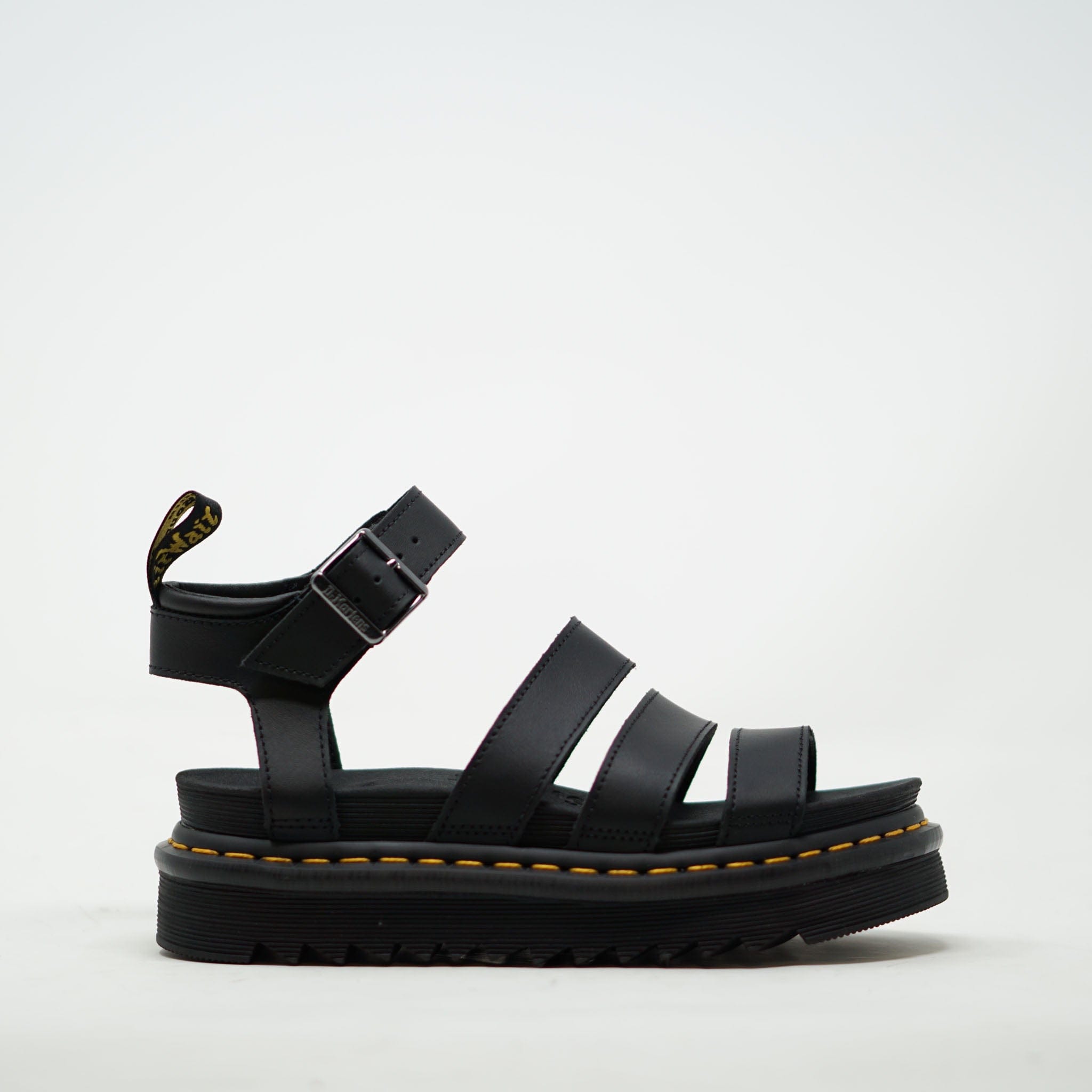 Dr Martens Blaire Hydro Leather Strap Sandals - Black SANDALS  - ZIGZAG Footwear