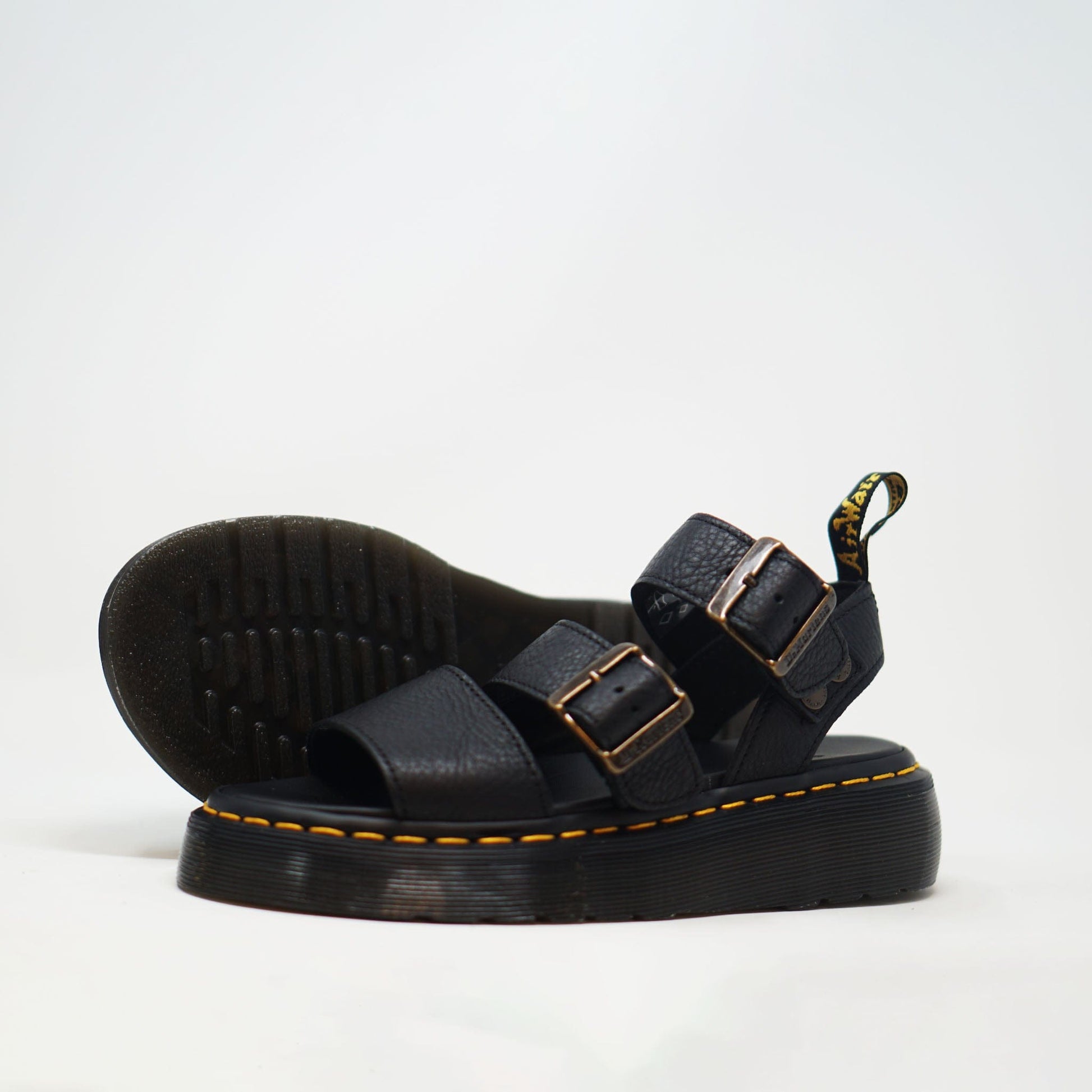 Dr Martens Gryphon Quad Sandals Black Pisa SANDALS  - ZIGZAG Footwear