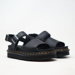 Dr Martens Voss Leather Strap Sandals Black SANDALS  - ZIGZAG Footwear