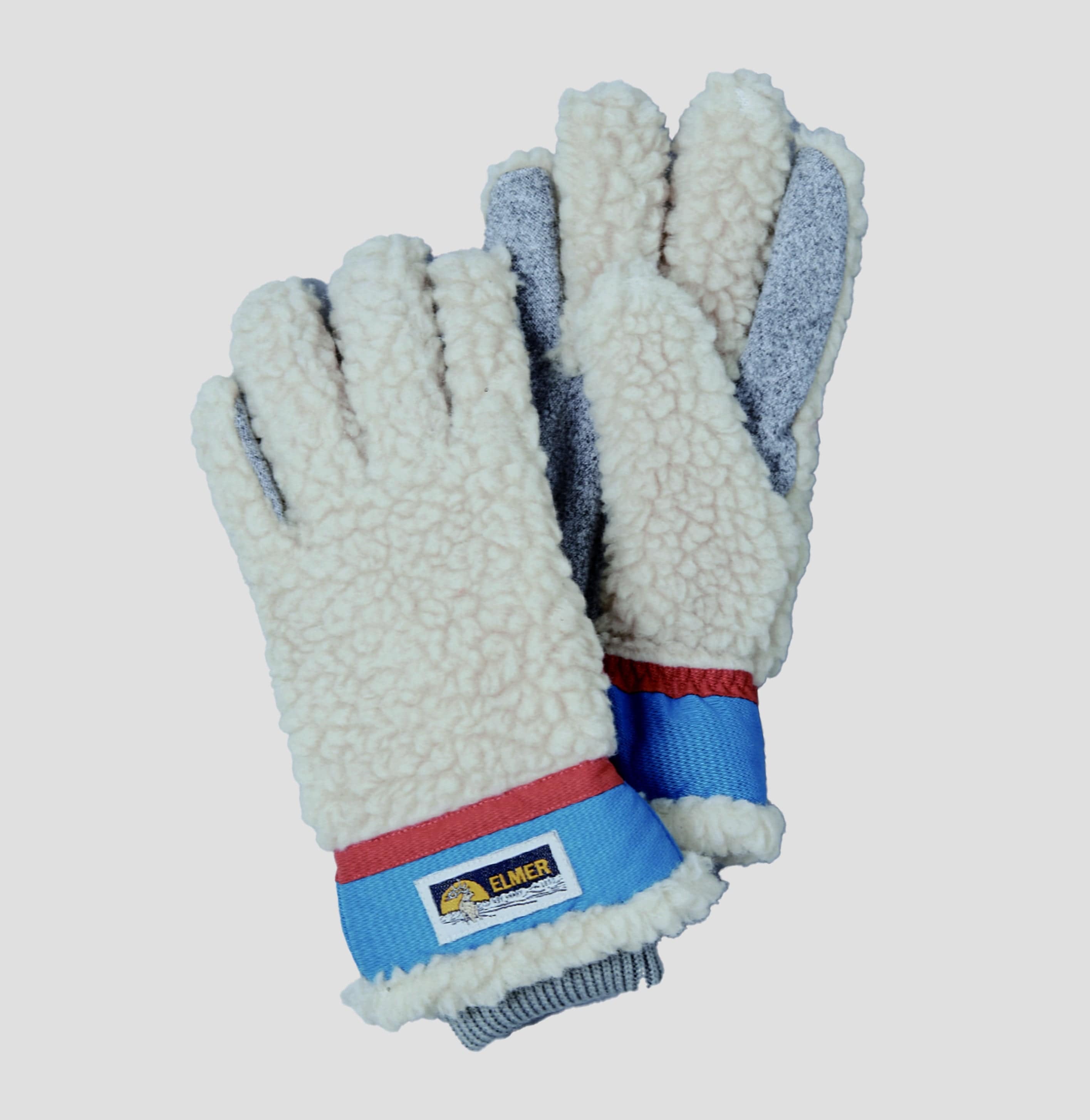 Elmer Teddy 5 Finger Gloves Beige/Blue ACCESSORIES  - ZIGZAG Footwear