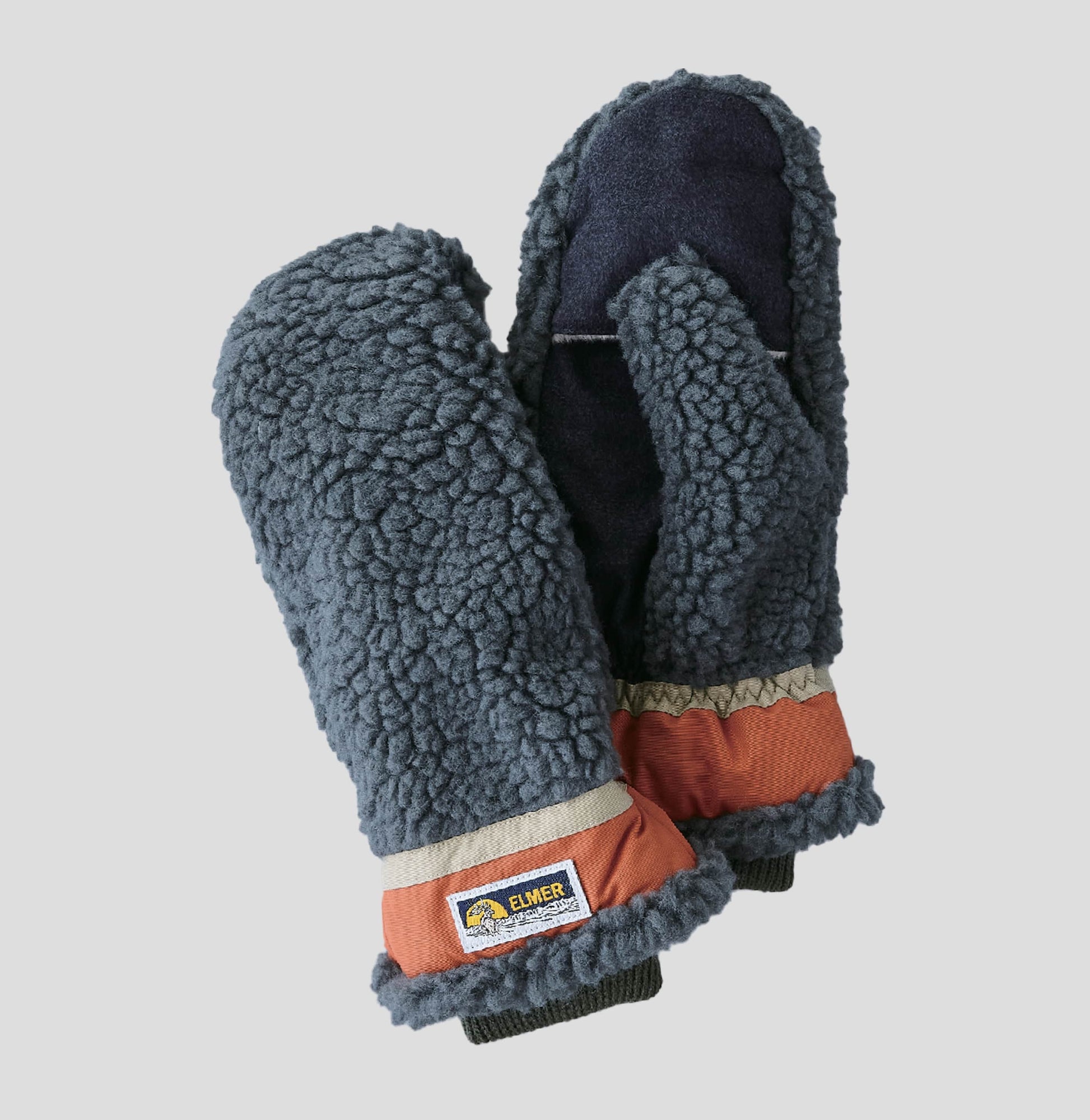 Elmer Wool Pile Flip Mittens Khaki ACCESSORIES  - ZIGZAG Footwear