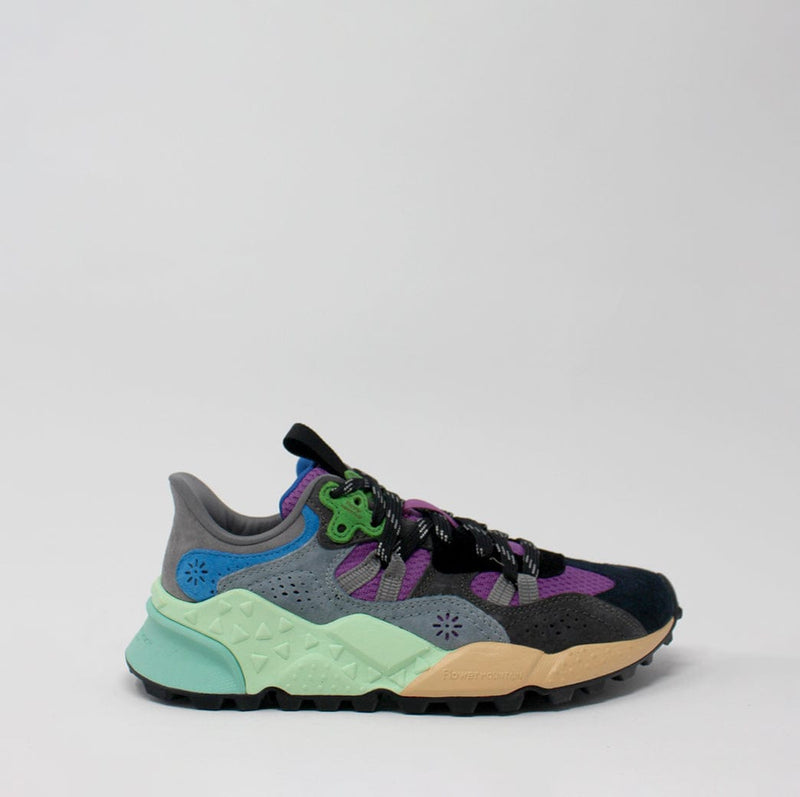 Flower Mountain Tiger Hill Suede W/Nylon/Mesh Indigo Anthracite Fuchsia RR TRAINERS  - ZIGZAG Footwear