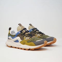 Flower Mountain U Yamano 3 Kaiso Eco Suede Nylon Anthracite Multi WW TRAINERS  - ZIGZAG Footwear