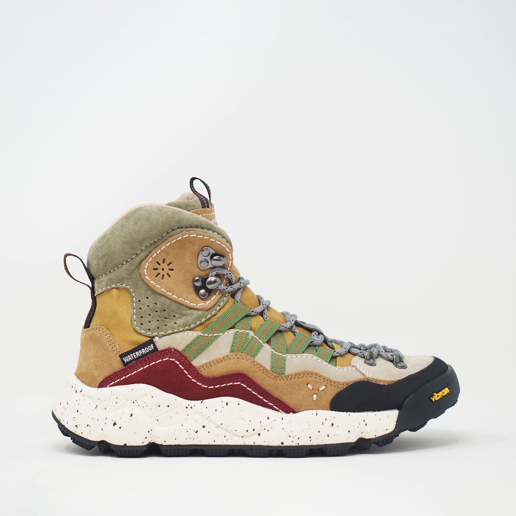 Flower Mountain Waterproof Bankkei Uni Suede/Nylon Brown Beige Kaki GH TRAINERS  - ZIGZAG Footwear