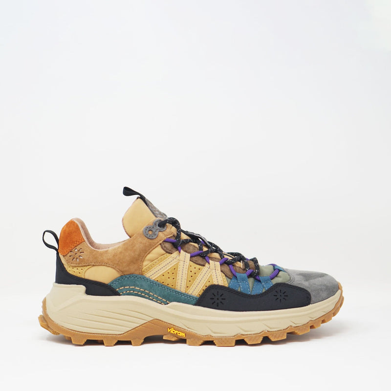 Flower Mountain Waterproof Iwano Man Suede Nylon Anthracite Cream Grey ZZ TRAINERS  - ZIGZAG Footwear