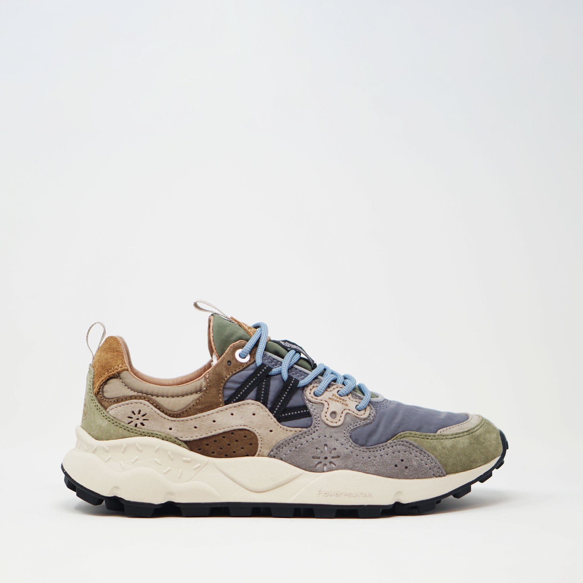 Flower Mountain Yamano 3 Suede M Nylon Nylon Militare Grey Light TT TRAINERS  - ZIGZAG Footwear