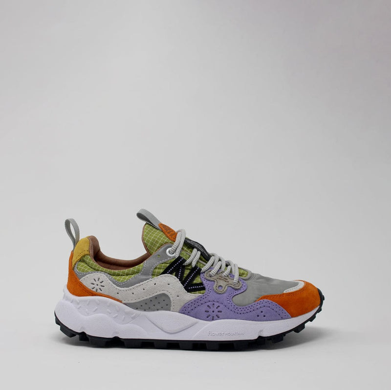 Flower Mountain Yamano 3 Suede W/Nylon/Ripstop Lilac Orange Grey II TRAINERS  - ZIGZAG Footwear