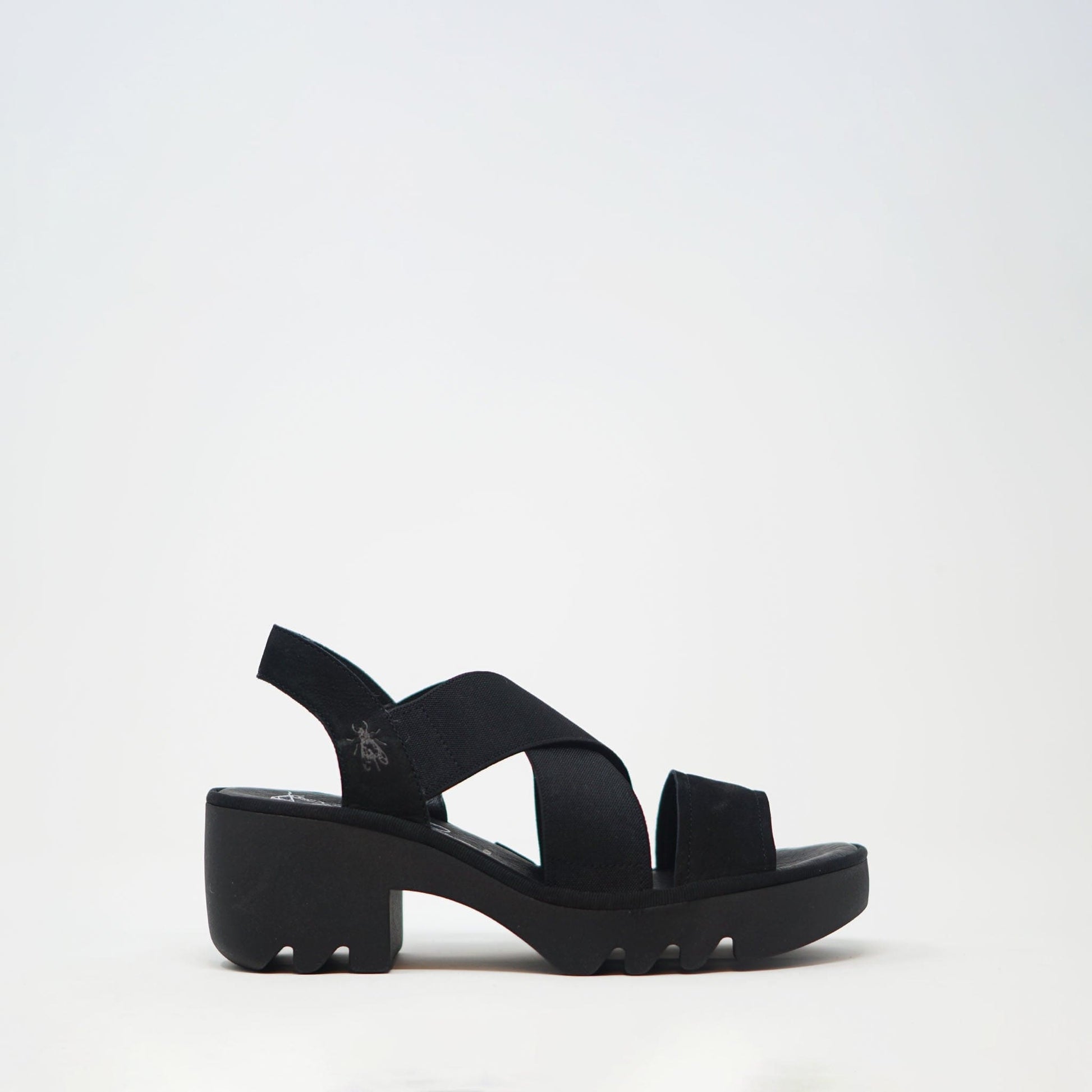 Fly London Taji Cupido Sandal Black SANDALS  - ZIGZAG Footwear