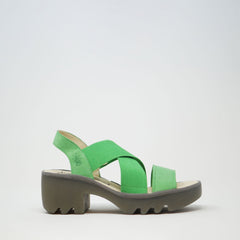 Fly London Taji Cupido Sandal Green SANDALS  - ZIGZAG Footwear