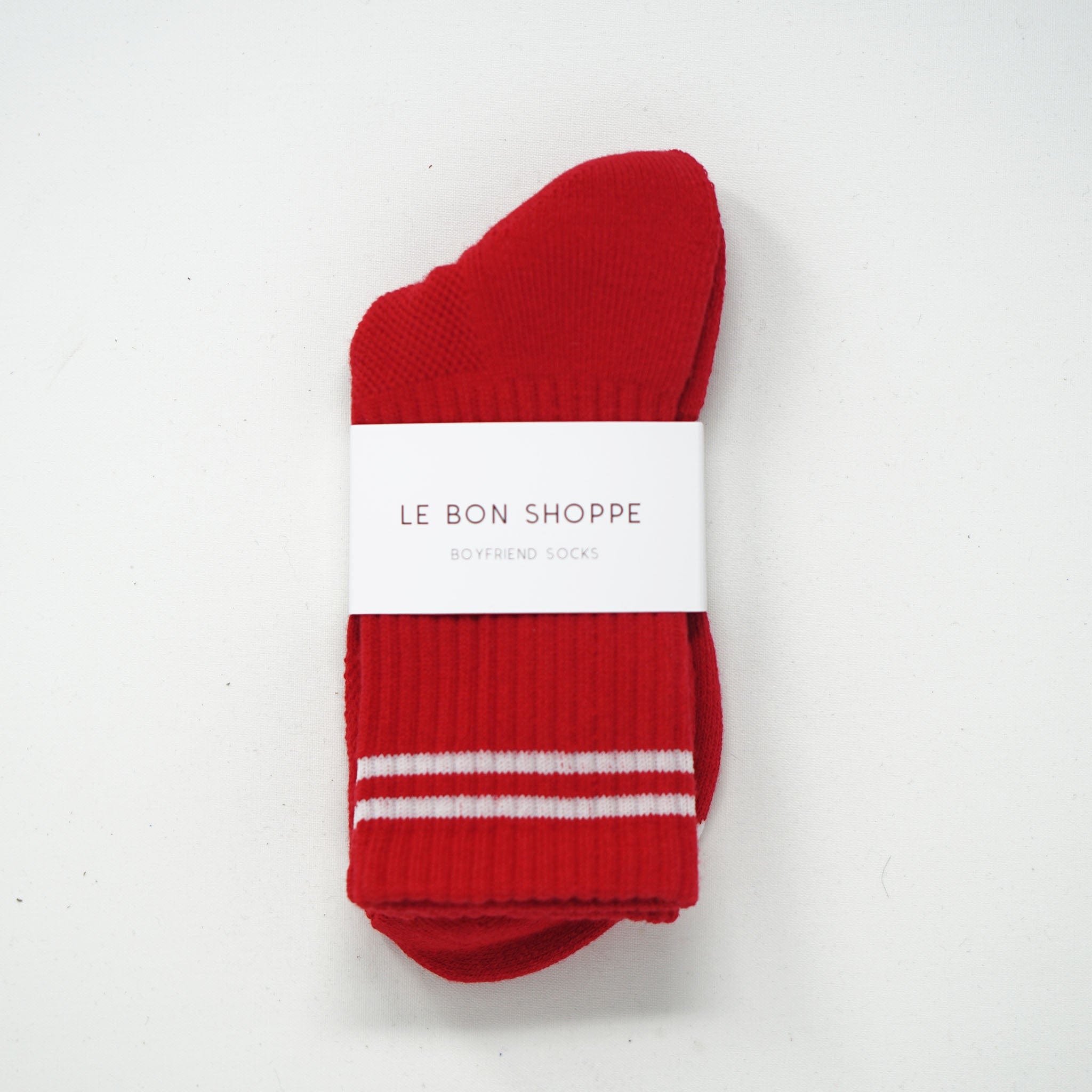 Le Bon Shoppe Boyfriend Socks Red Socks  - ZIGZAG Footwear