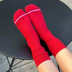 Le Bon Shoppe Camper Socks Red Socks  - ZIGZAG Footwear