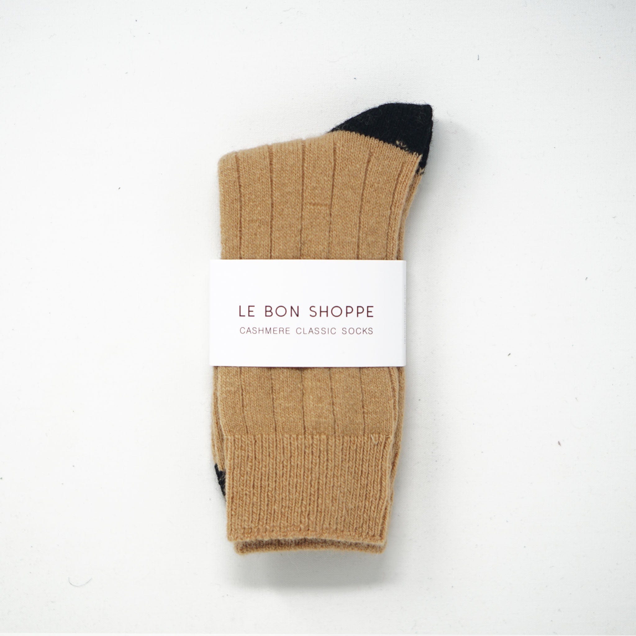 Le Bon Shoppe Classic Cashmere Socks Camel Socks  - ZIGZAG Footwear