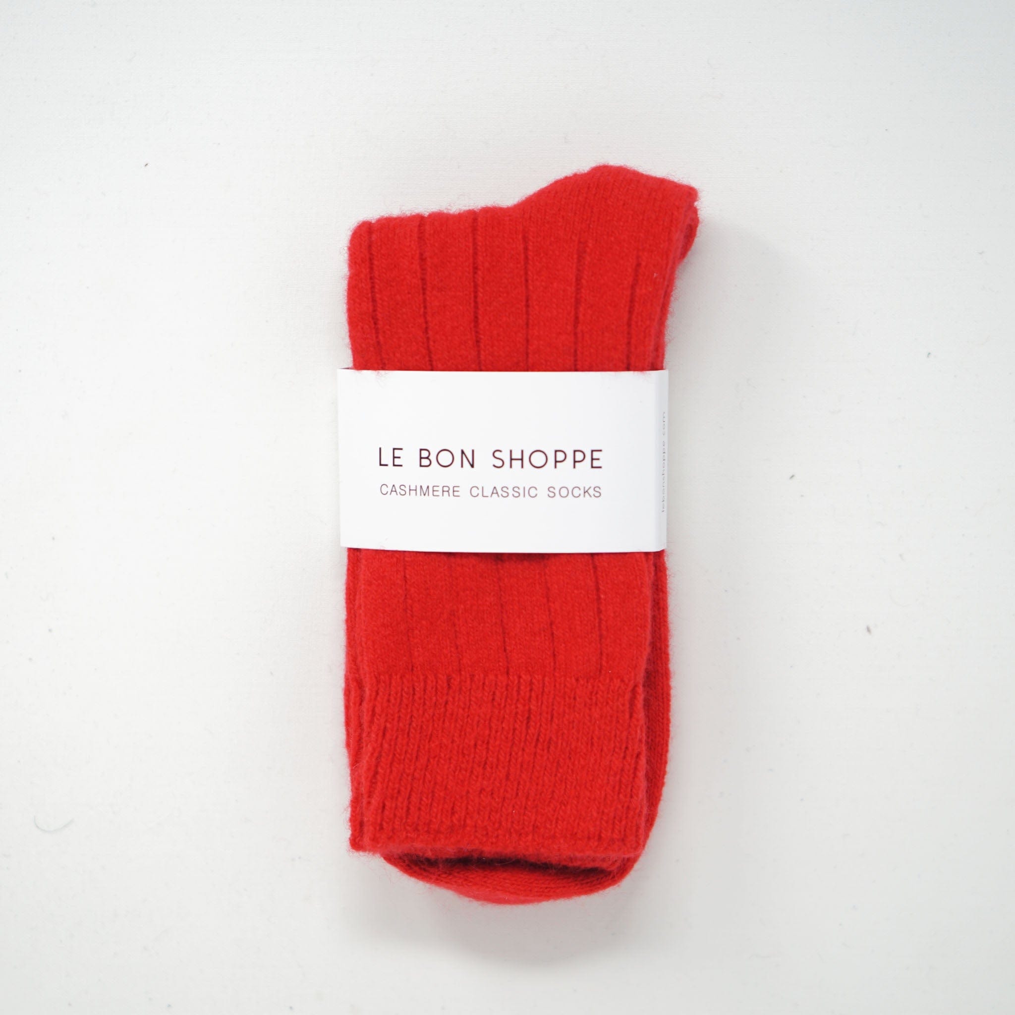 Le Bon Shoppe Classic Cashmere Socks Red Socks  - ZIGZAG Footwear