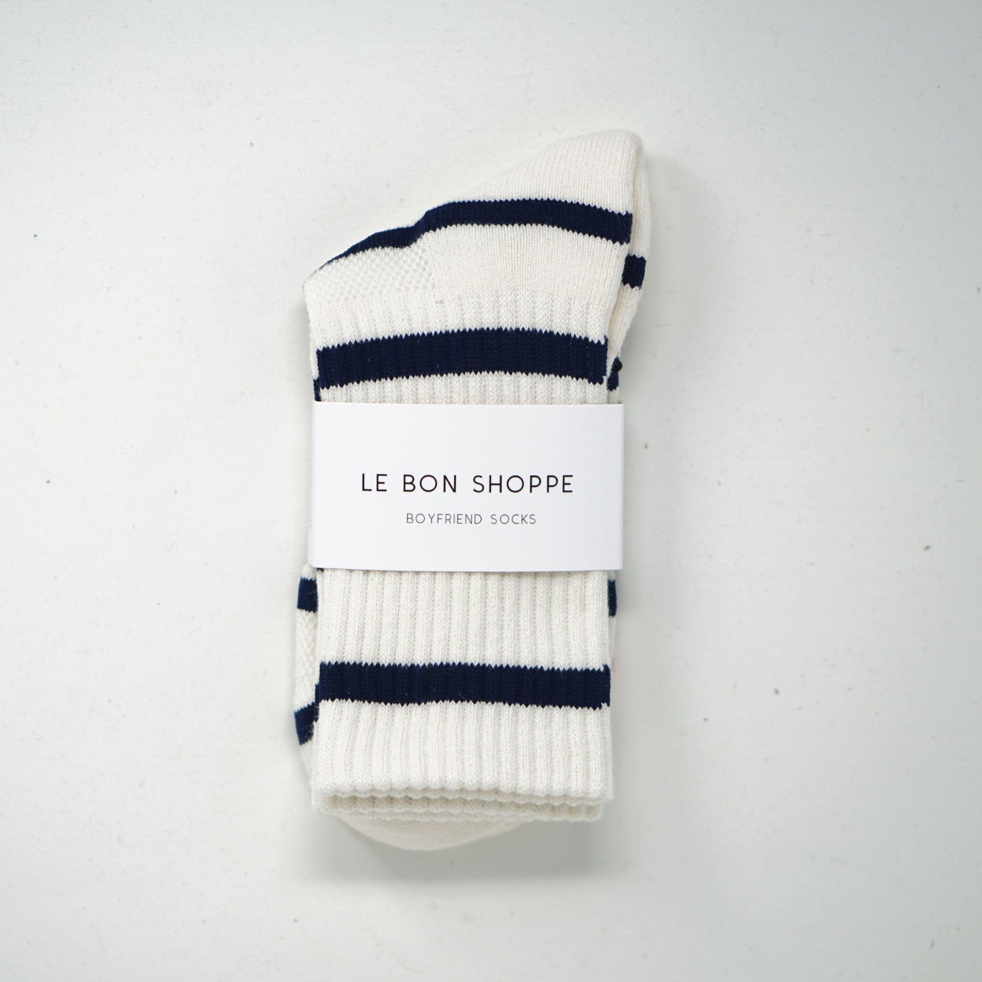 Le Bon Shoppe Striped Boyfriend Socks Sailor Stripe Socks  - ZIGZAG Footwear