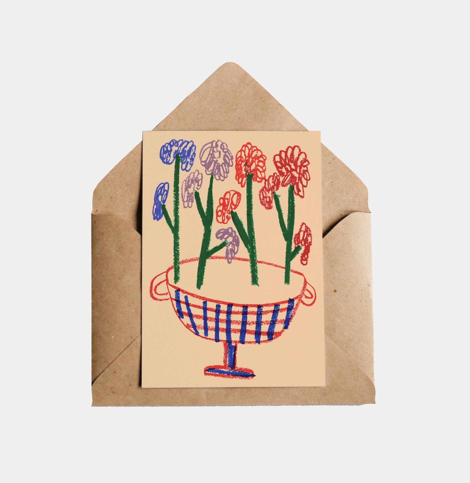 Lottie Hall Studio Greetings Card Flower Vase GREETINGS CARDS  - ZIGZAG Footwear