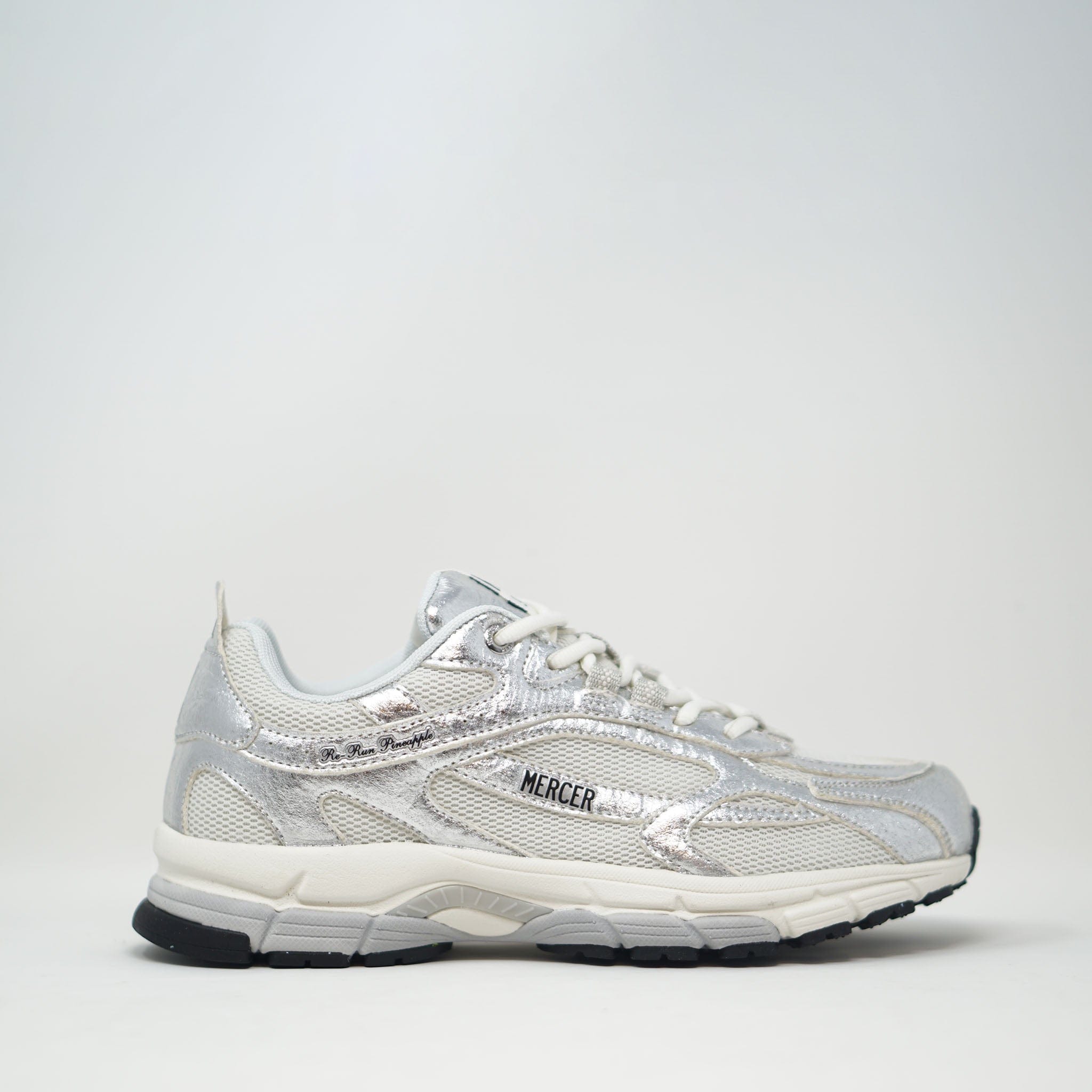 Mercer The Re Run Pineapple 2.0 Silver TRAINERS  - ZIGZAG Footwear