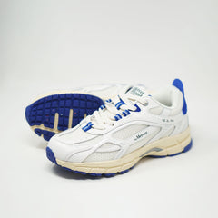 Mercer The Re Run Vintage White Blue TRAINERS  - ZIGZAG Footwear