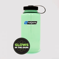 Nalgene 1L Wide Mouth Tritan Sustain Glow In The Dark Green ACCESSORIES  - ZIGZAG Footwear