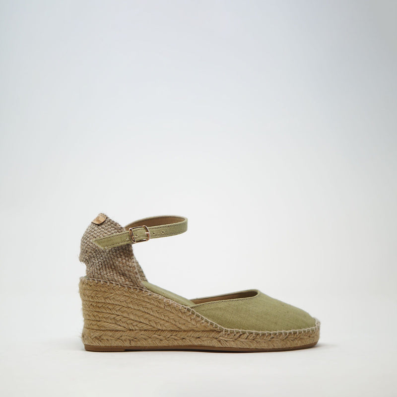 Toni Pons Caldes Vegan Wedge Olive SANDALS  - ZIGZAG Footwear