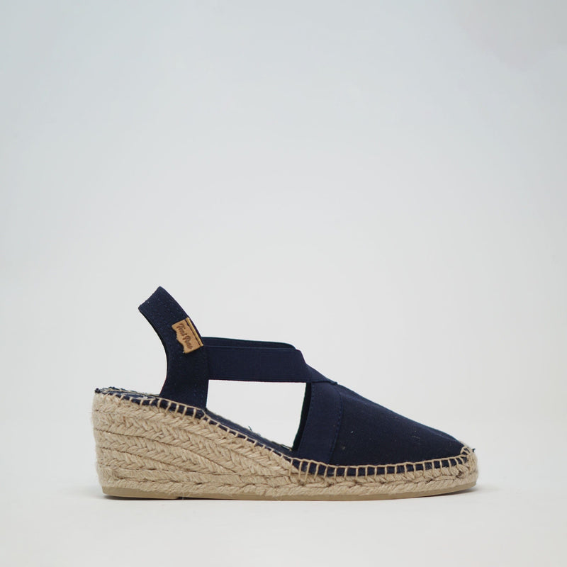 Toni Pons Ter Vegan Wedge Navy SANDALS  - ZIGZAG Footwear