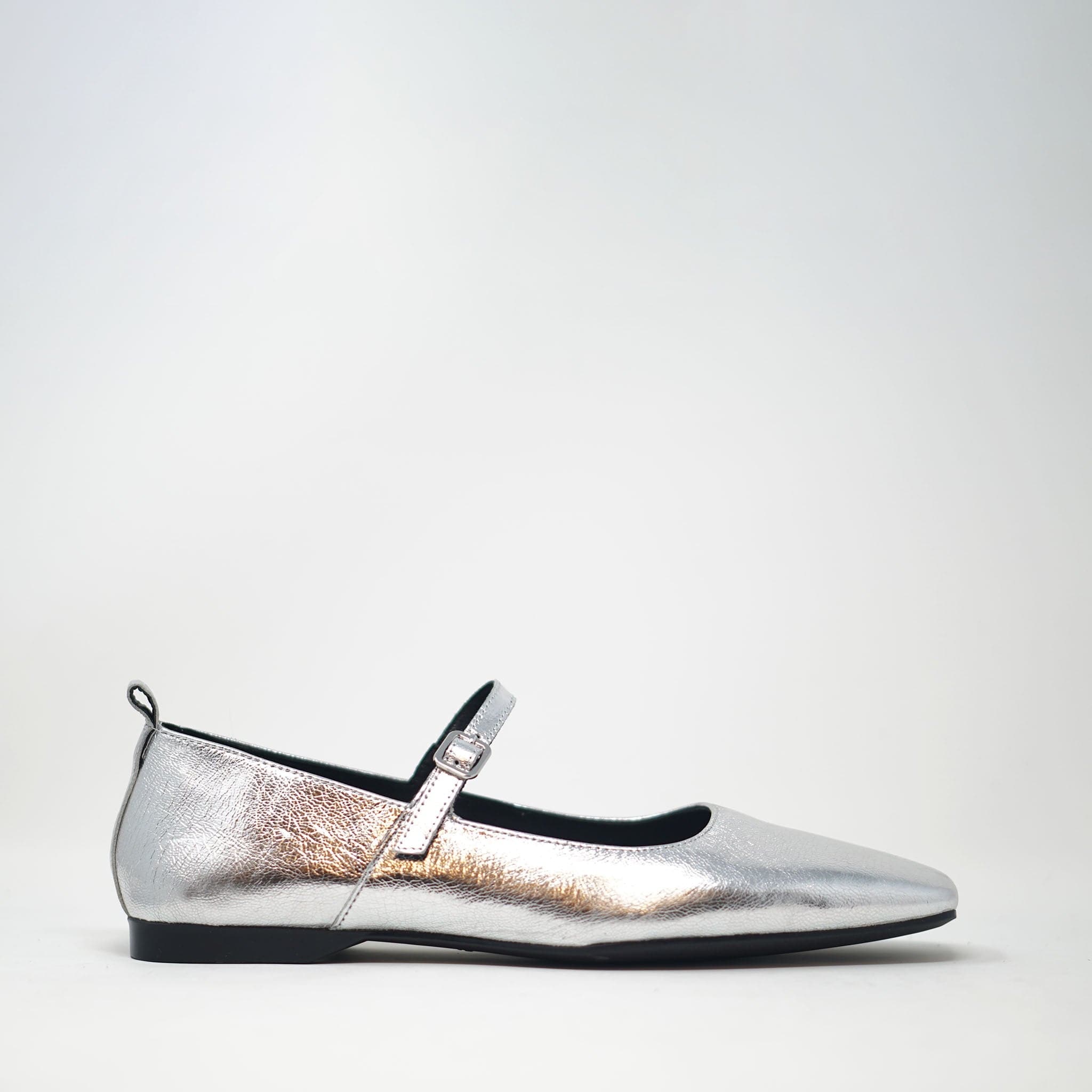 Vagabond Shoemakers Delia Shoes Silver Metallic Leather SHOES  - ZIGZAG Footwear