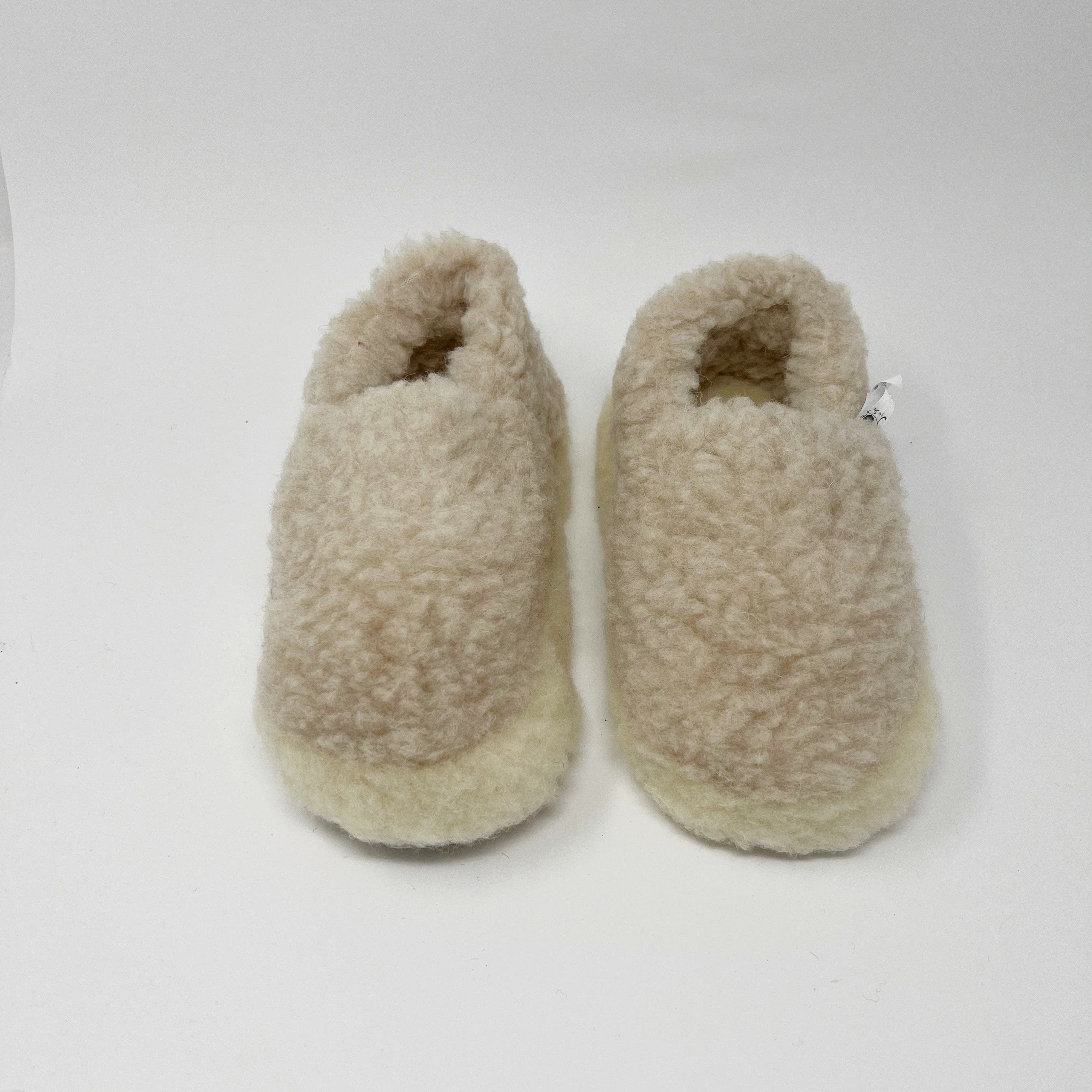 Yoko Wool Siberian Beige SLIPPERS  - ZIGZAG Footwear