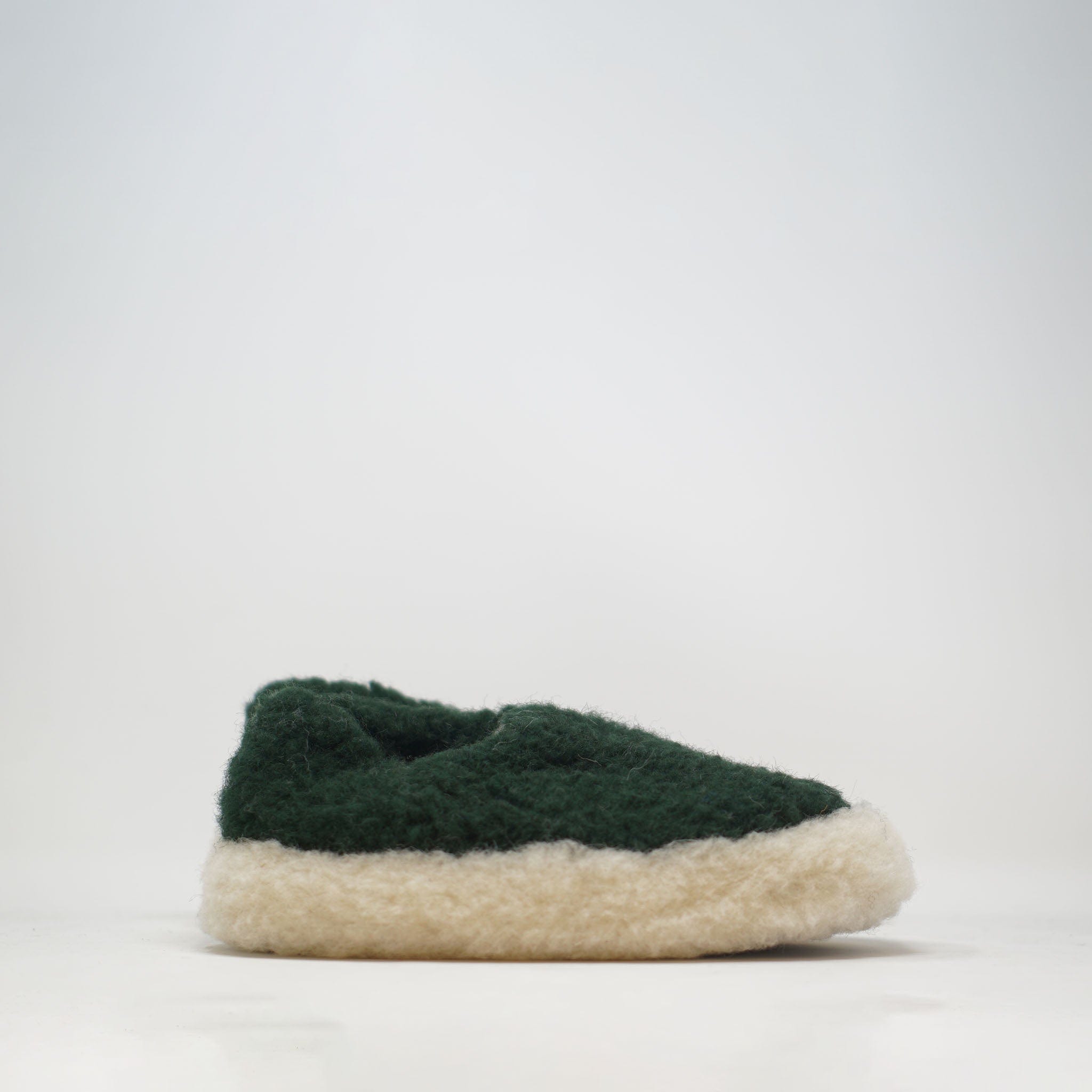 Yoko Wool Siberian Dark Green SLIPPERS  - ZIGZAG Footwear