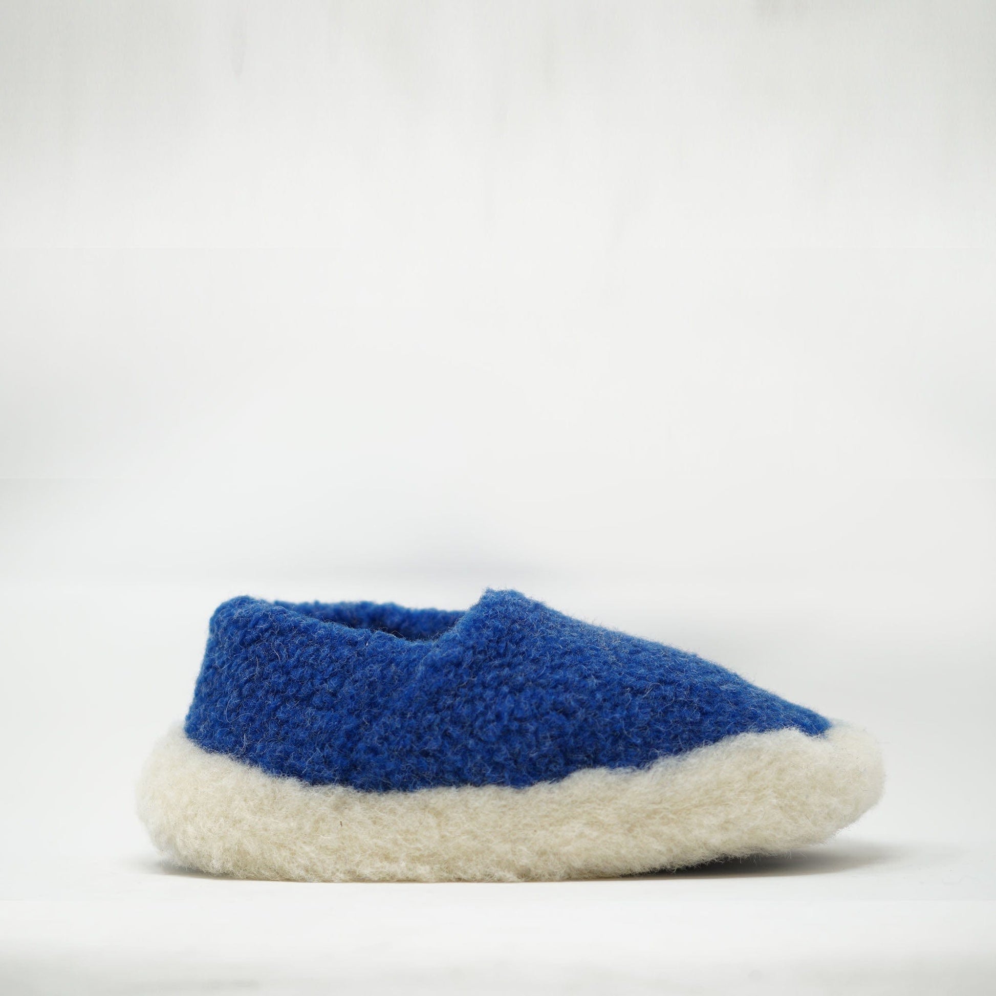 Yoko Wool Siberian Deep Blue SLIPPERS  - ZIGZAG Footwear