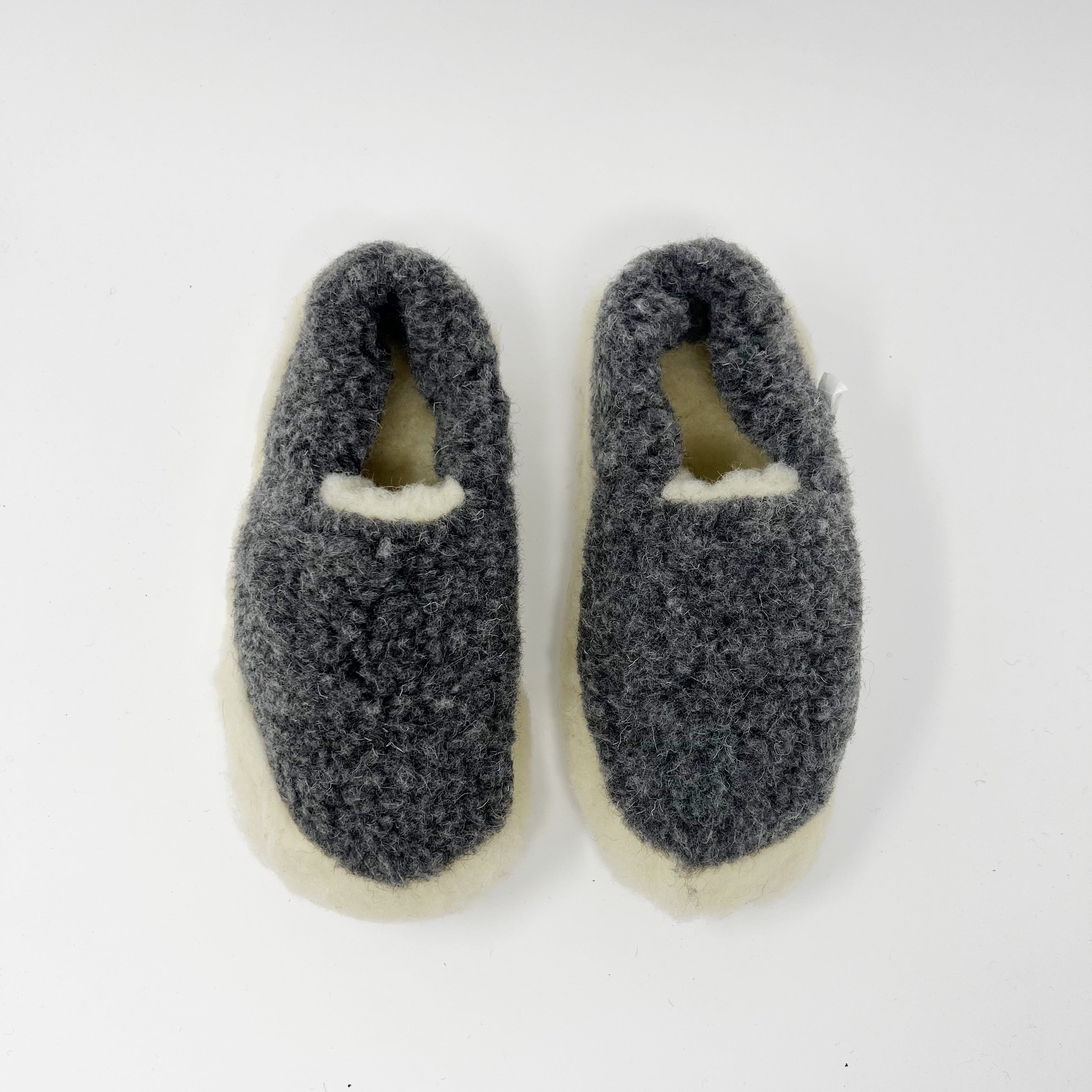 Yoko-Wool-Siberian-Graphite SLIPPERS  - ZIGZAG Footwear