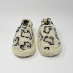 Yoko Wool Siberian Sheep Print SLIPPERS  - ZIGZAG Footwear