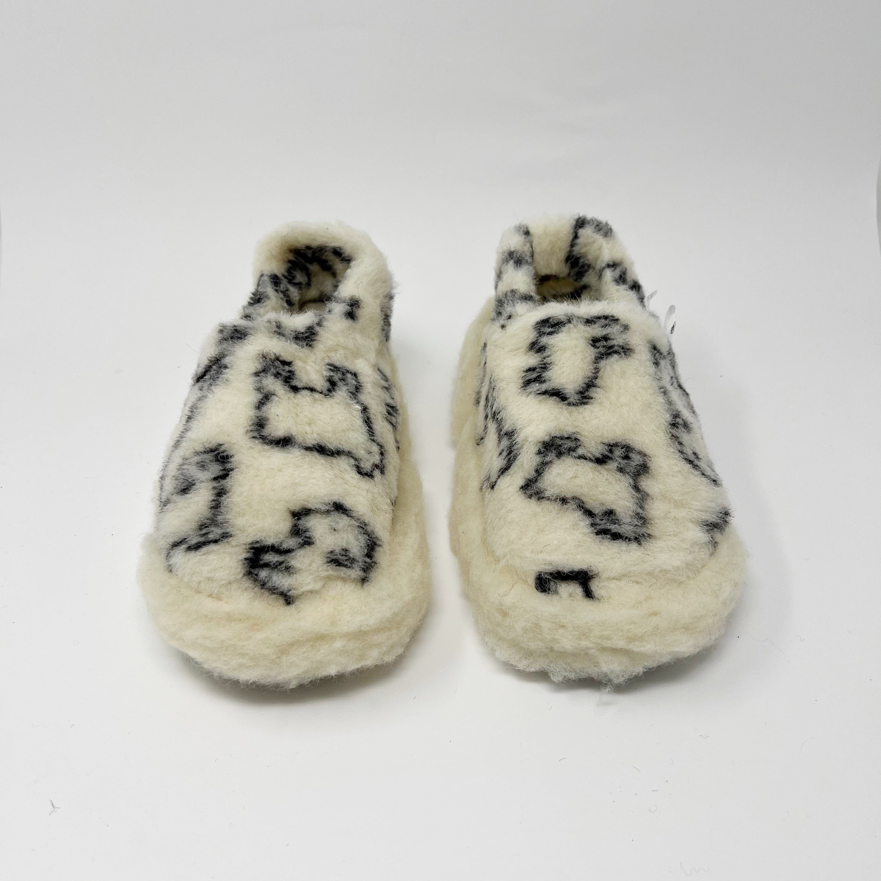 Yoko Wool Siberian Sheep Print SLIPPERS  - ZIGZAG Footwear