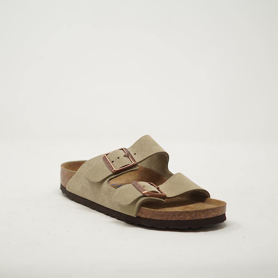 Birkenstock Arizona Regular Soft Footbed Suede Taupe