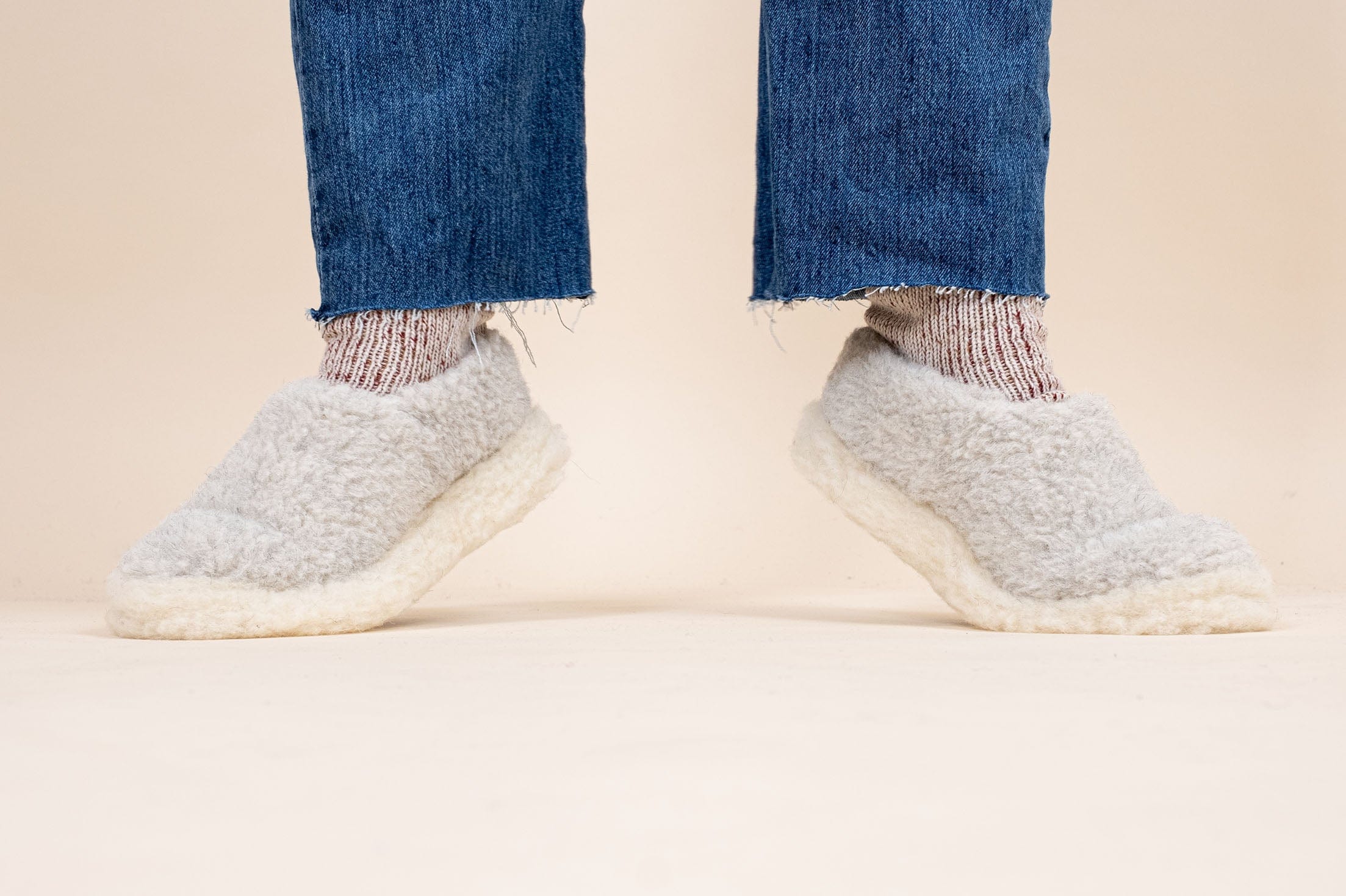 Yoko-Wool-Siberian-Grey SLIPPERS  - ZIGZAG Footwear